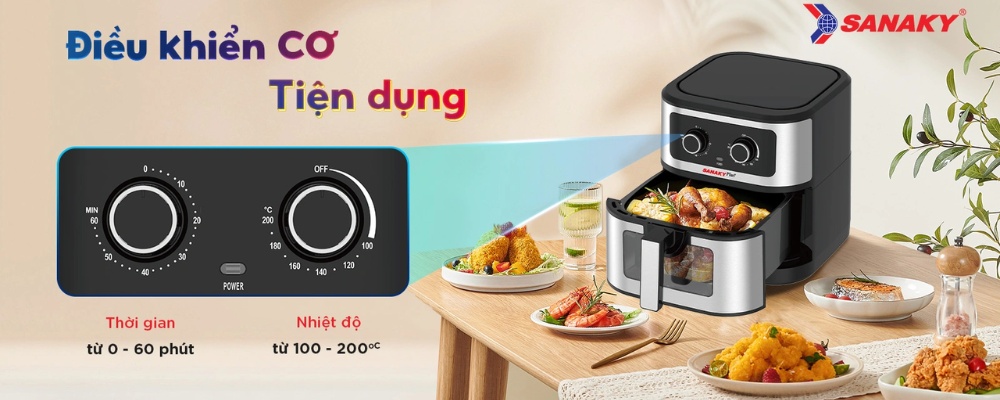 Sanaky VH-701VD được trang bị bảng điều khiển dạng núm xoay đơn giản