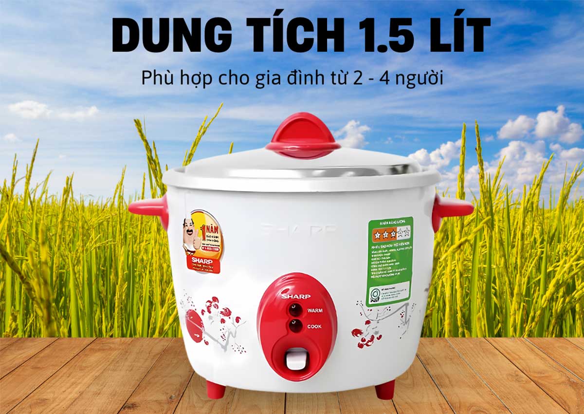 Sharp KSH-D15V dung tích lớn 1.5 Lít