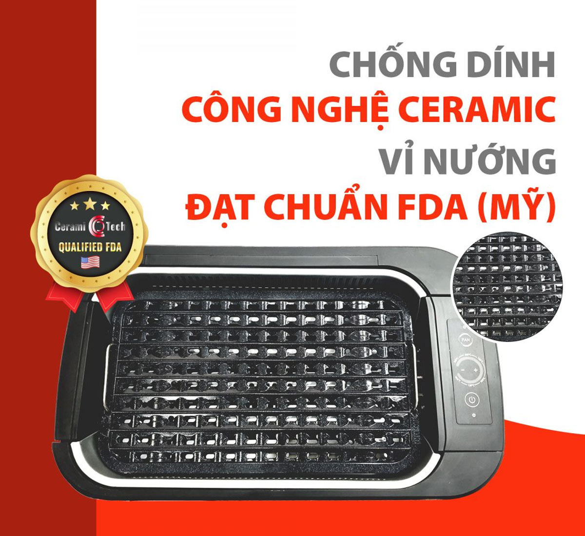 Shimono SM-SLG158 được phủ lớp men Ceramic chống dính