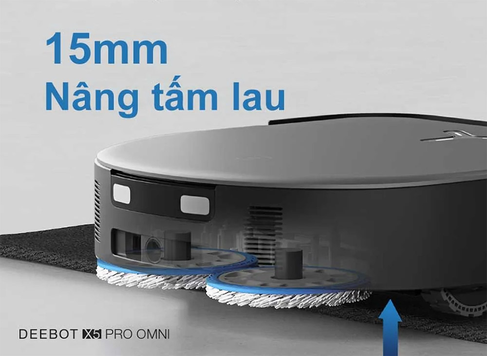 Tấm lau nhà tự động nâng lên 15mm