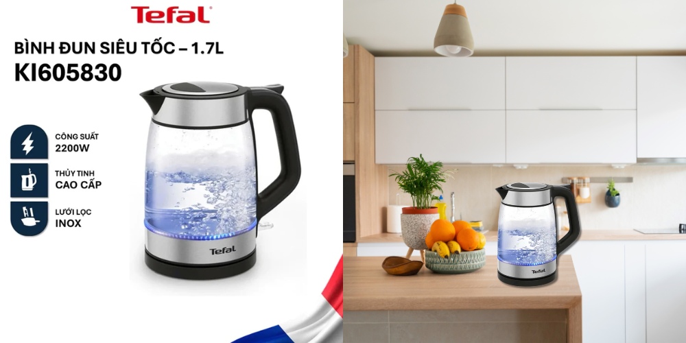 Tefal KI605830 hoạt động với công suất 2200W