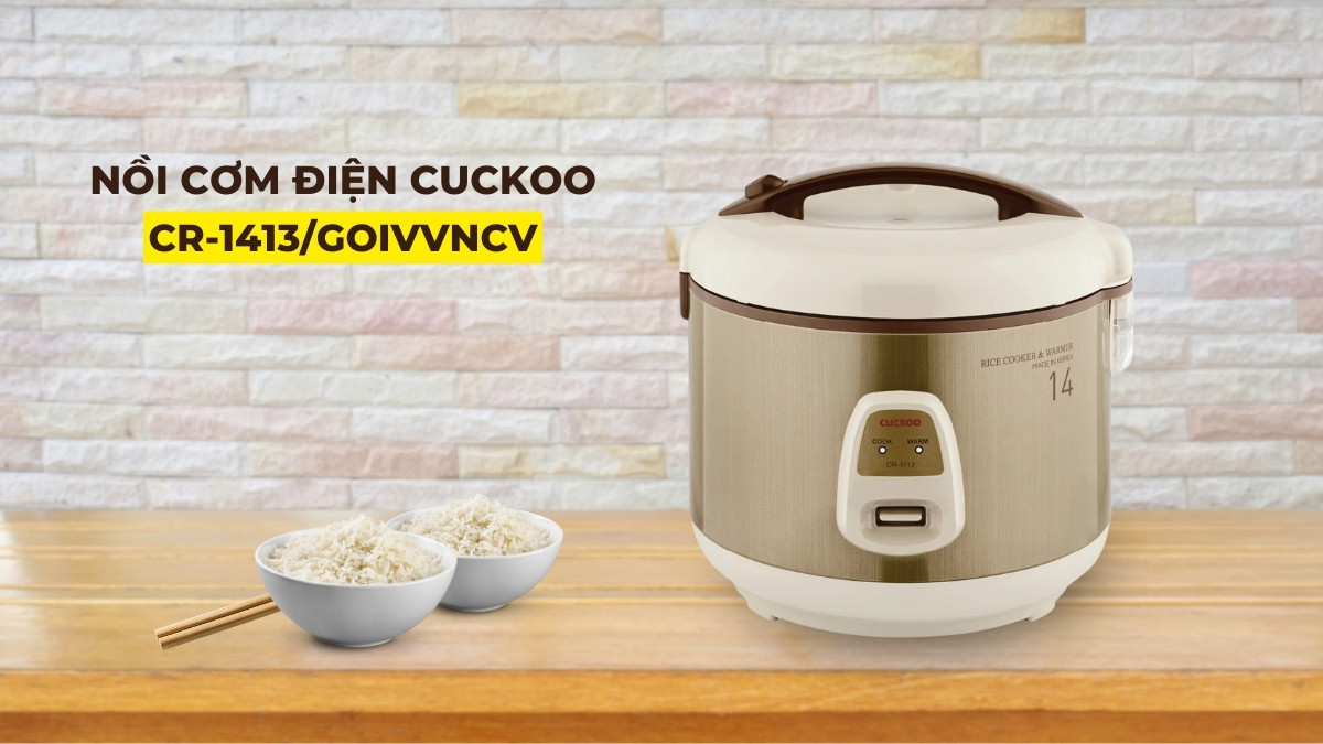 Nồi Cơm Điện Cuckoo CR-1413/GOIVVNCV 2.5 Lít sở hữu vẻ ngoài trang nhã