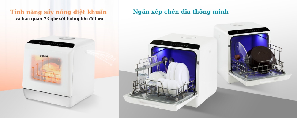 Tiện ích của máy rửa chén Kochi DW-C300VN