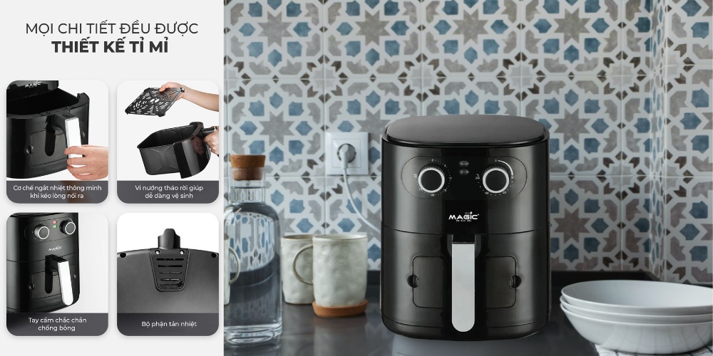 Tiện ích của nồi chiên không dầu Magic Eco AC-12