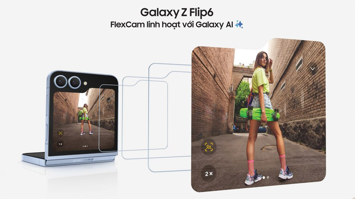 Galaxy AI giúp trải nghiệm chụp ảnh với FlexCam linh hoạt hơn