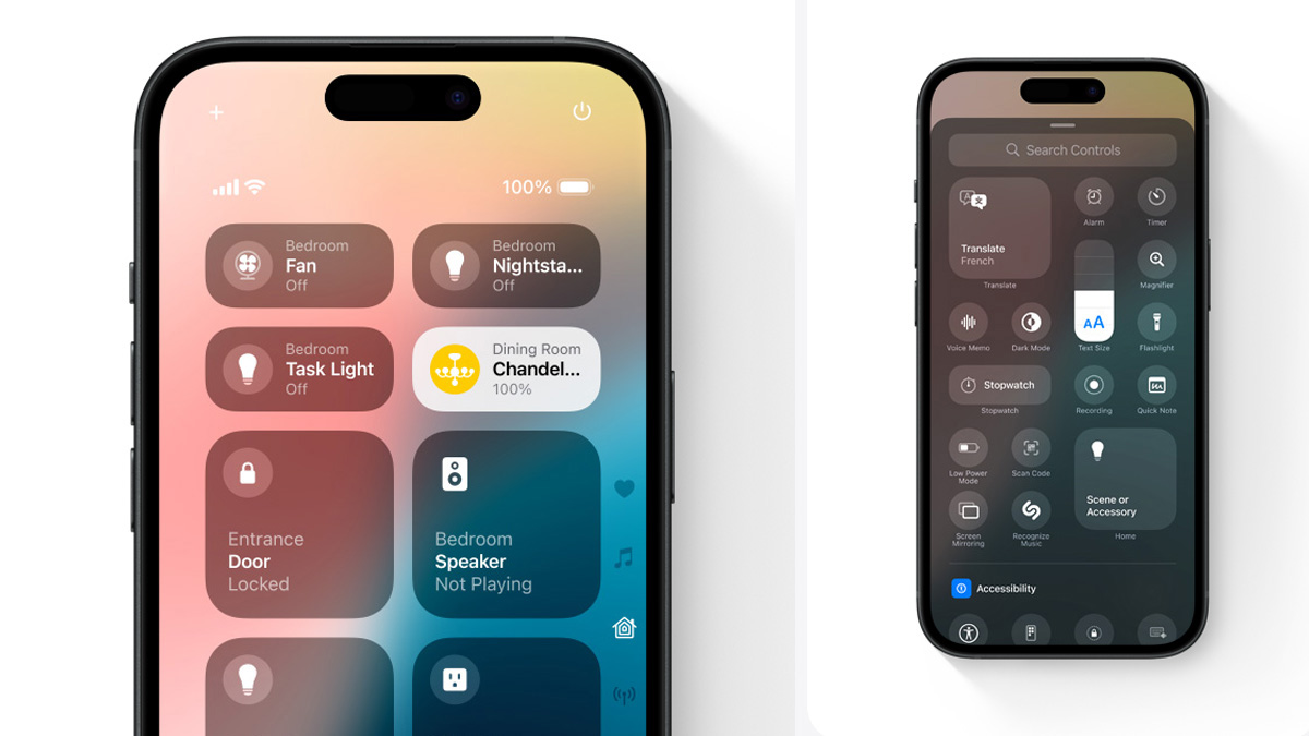 Giao diện thiết kế mới của Trung tâm điều khiển trên iOS 18