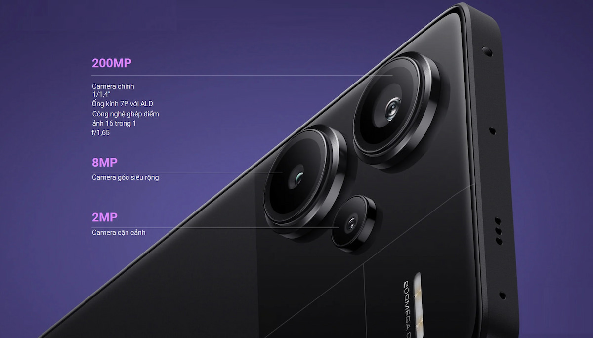 Hệ thống camera sắc nét của Xiaomi Redmi Note 13 Pro Plus 5G 256GB