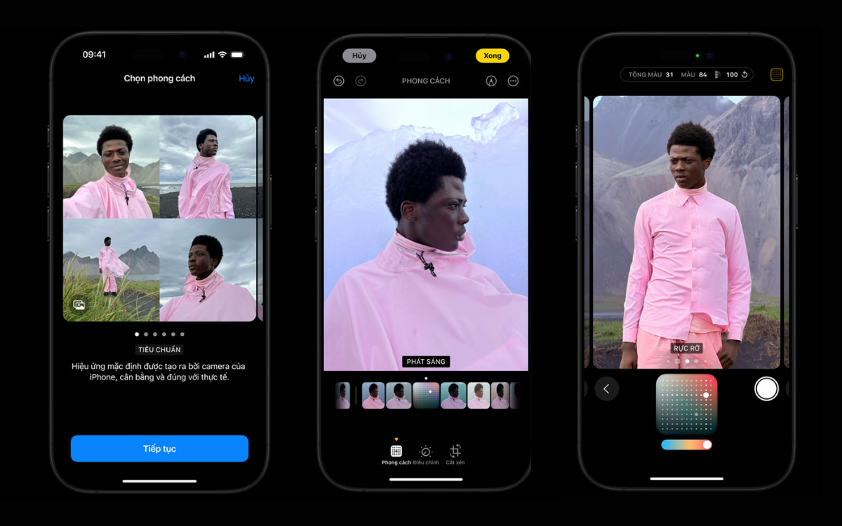 Cá nhân hóa ảnh chụp với Phong Cách Nhiếp Ảnh trên iPhone 16 Pro Max 