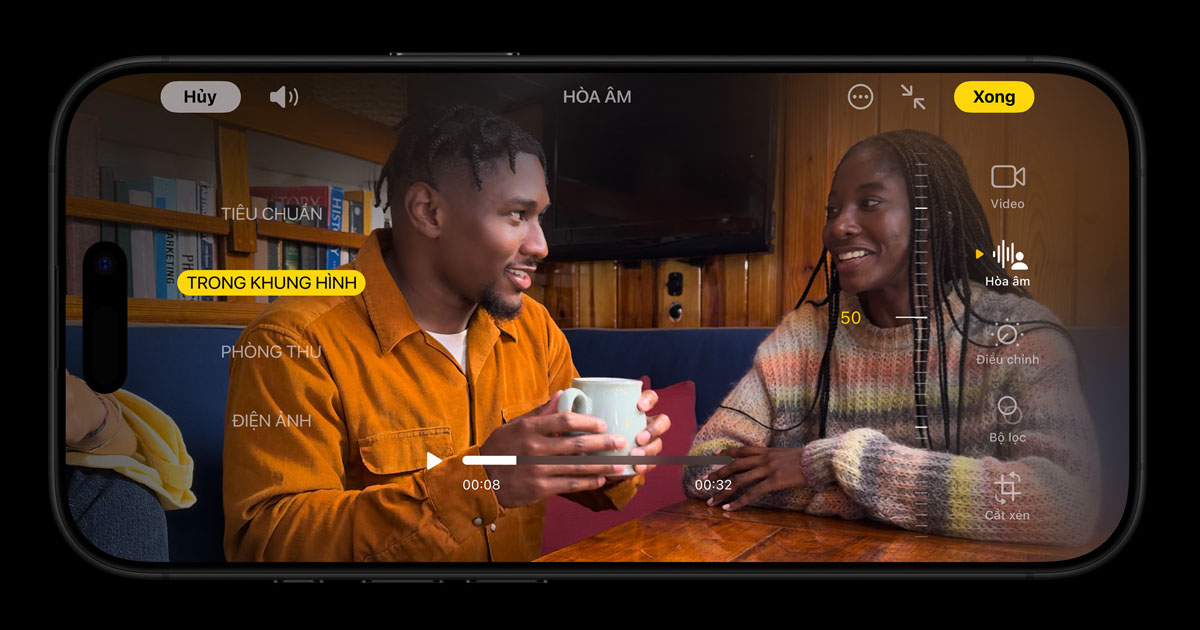 Quay video không gian với âm thanh chuẩn studio trên iPhone 16 Pro