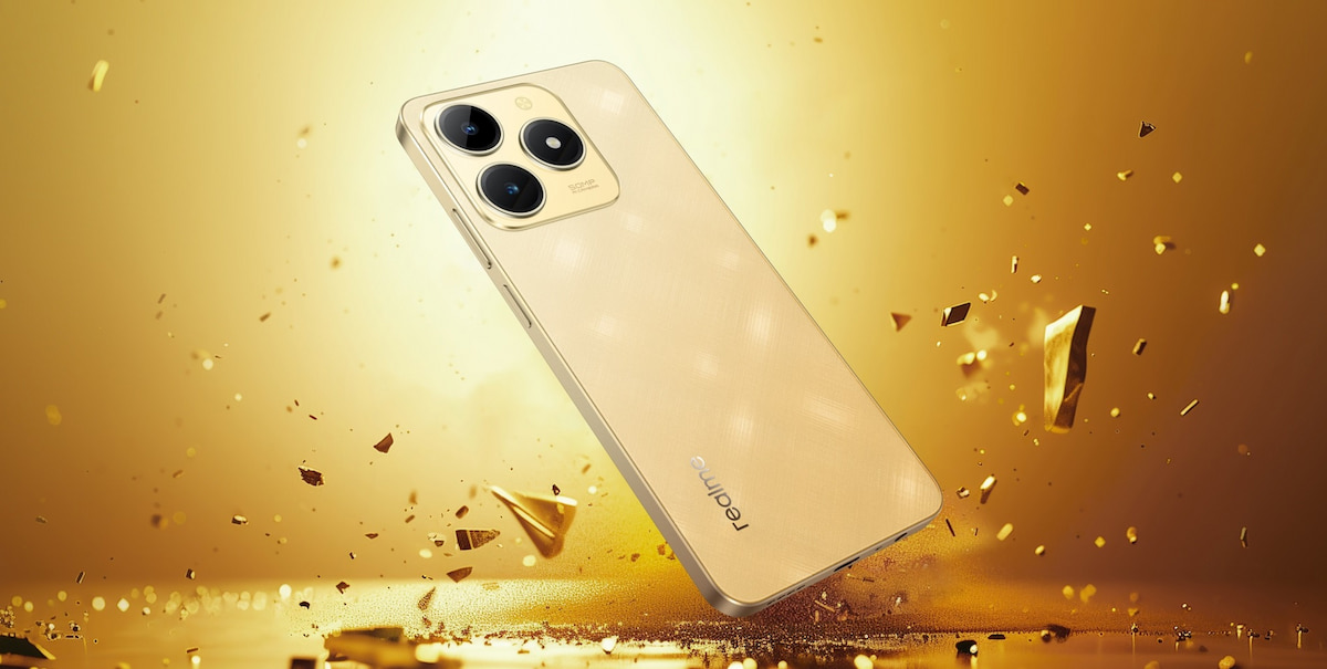 Realme C61 4GB 128GB với mặt lưng phản quang rực rỡ