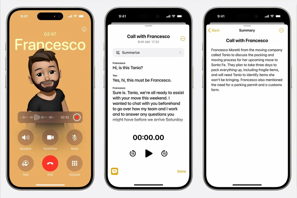 Tính năng ghi âm và tóm tắt cuộc gọi trên iPhone 16