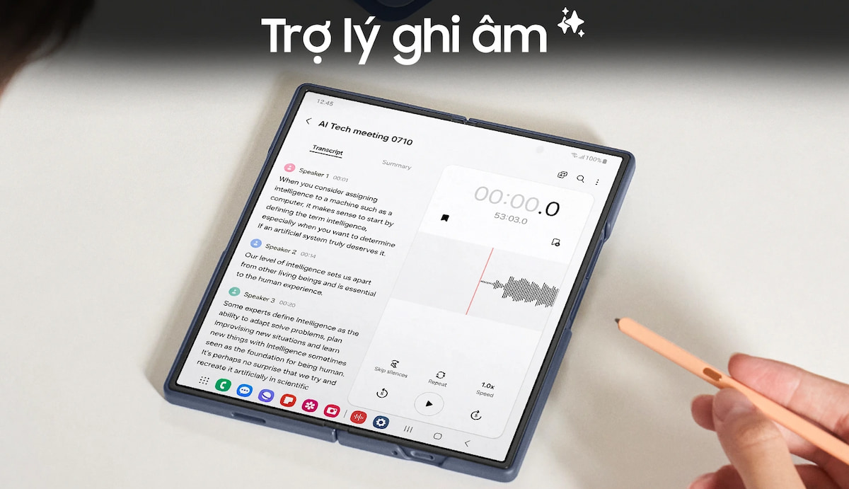 Trợ lý ghi âm thông minh của Galaxy Z Fold6 1TB