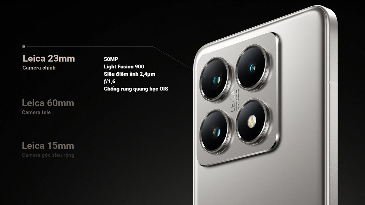 Xiaomi 14T Pro được trang bị hệ thống camera Leica chuyên nghiệp