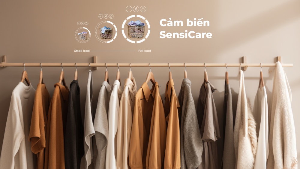 Cảm biến SensiCare hỗ trợ chăm sóc quần áo tối ưu