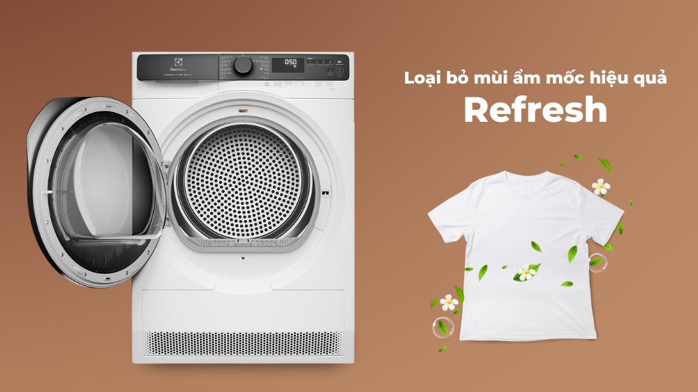 Chế độ Refresh loại bỏ hiệu quả mùi ẩm mốc