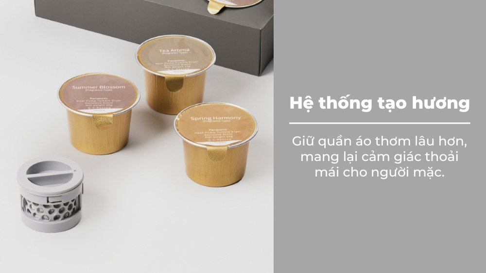 Hệ thống tạo hương giúp quần áo luôn thơm mát