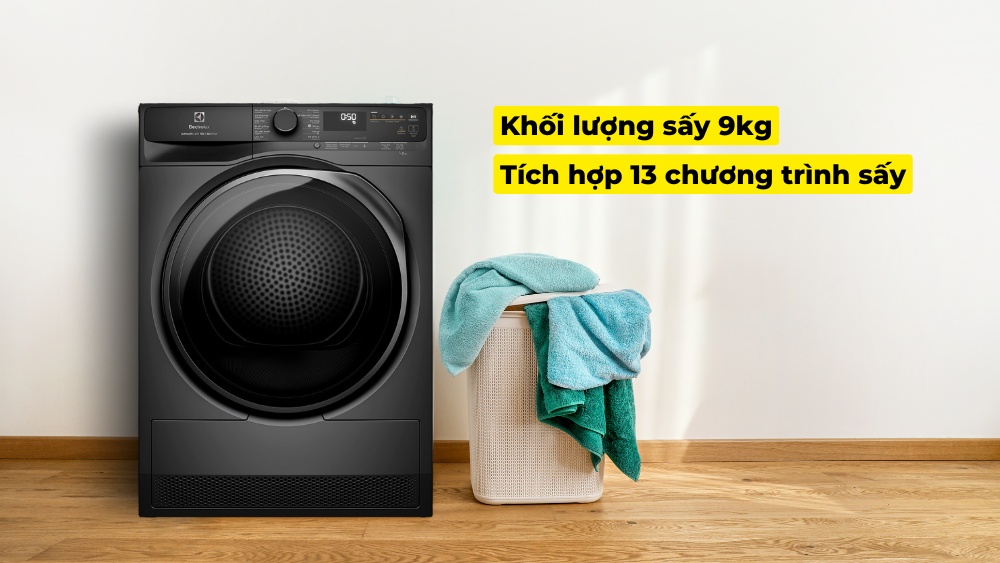 Máy sở hữu khối lượng sấy lớn, dă dạng chương trình sấy