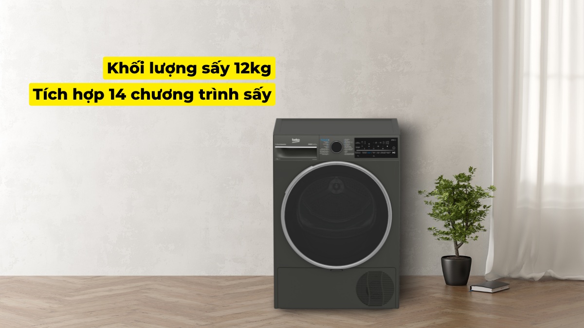 Máy có khối lượng sấy lớn, tích hợp đa dạng chương trình sấy