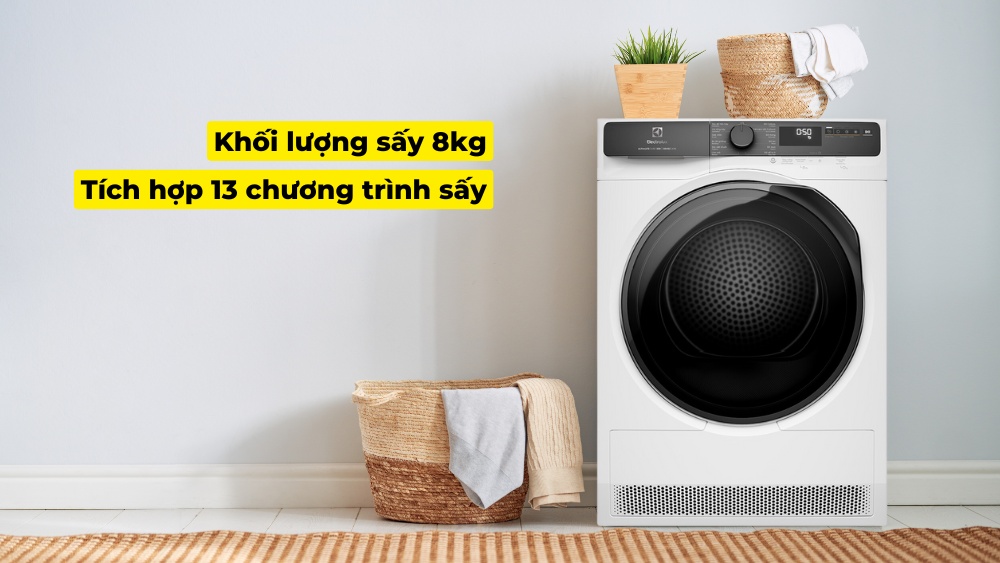 Máy sở hữu đa dạng chương trình sấy tiện dụng