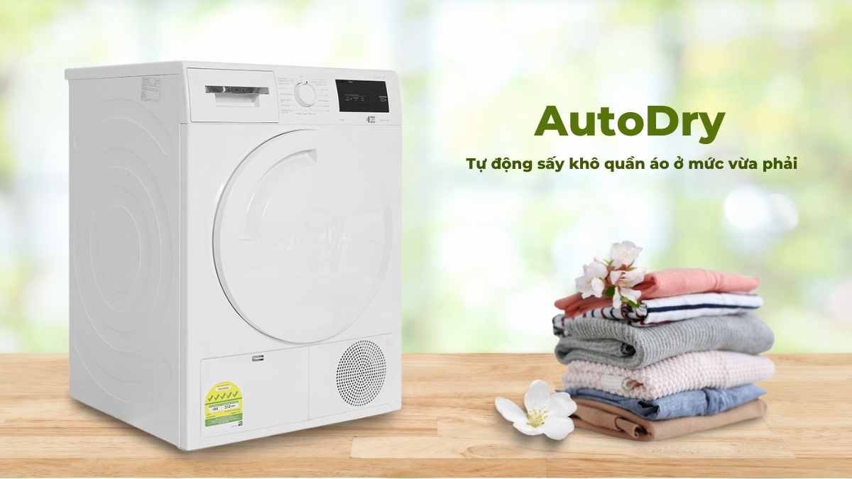 Công nghệ AutoDry hạn chế tình trạng sấy quần áo quá nhiệt