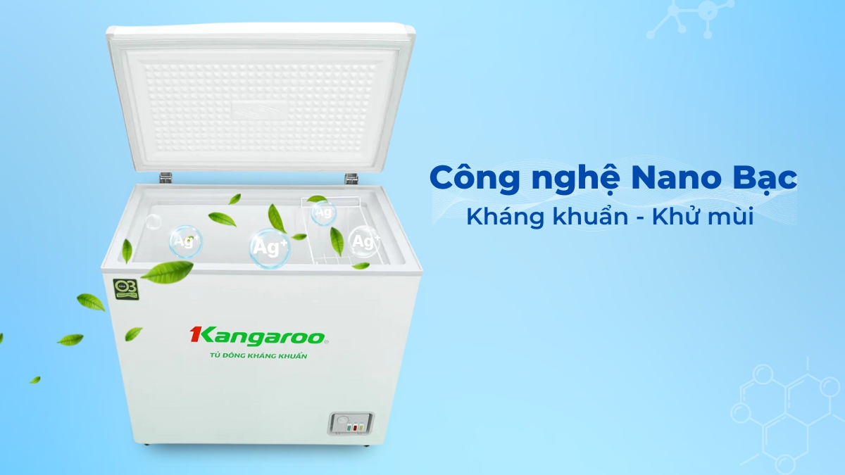 Công nghệ Nano bạc kháng khuẩn, khử mùi mạnh mẽ cho tủ