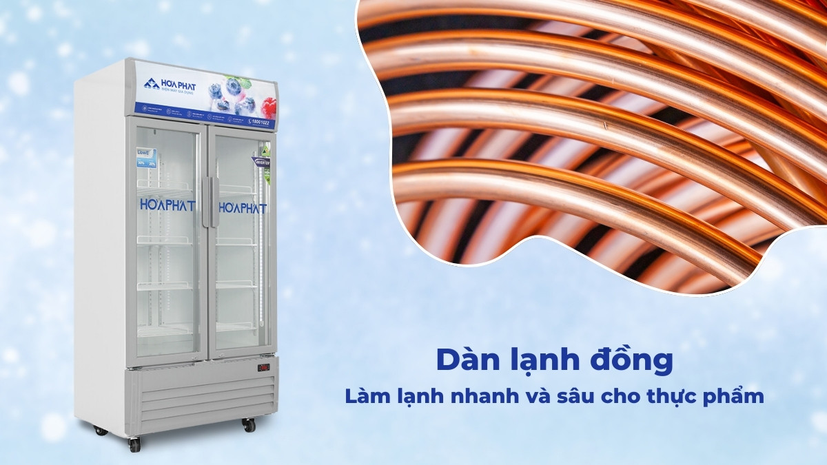 Dàn lạnh đồng mang đến hiệu quả làm mát nhanh, ổn định