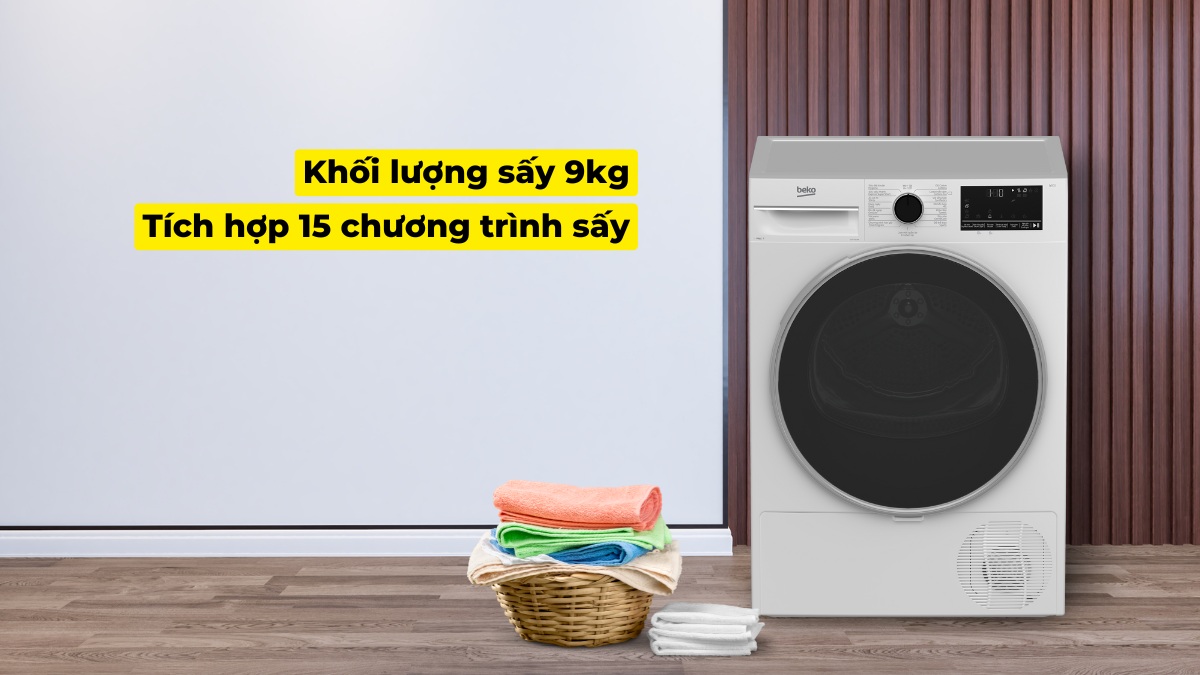 Máy có khối lượng sấy lớn, đa dạng chương trình sấy chuyên biệt