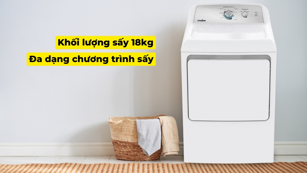 Khối lượng sấy lớn đi cùng đa dạng chương trình sấy