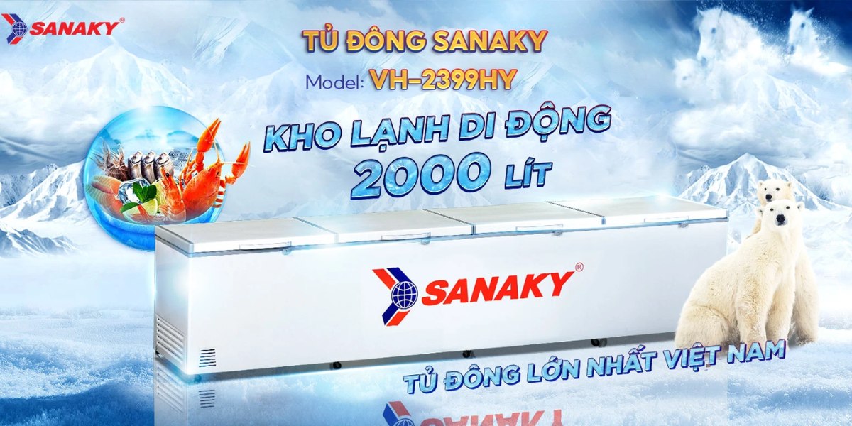 Thiết kế, dung tích của tủ đông Sanaky VH-2399HY