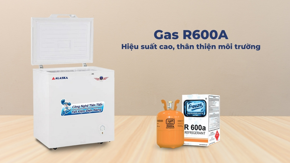 Gas R600a thế hệ mới có hiệu suất làm lạnh cao, thân thiện môi trường