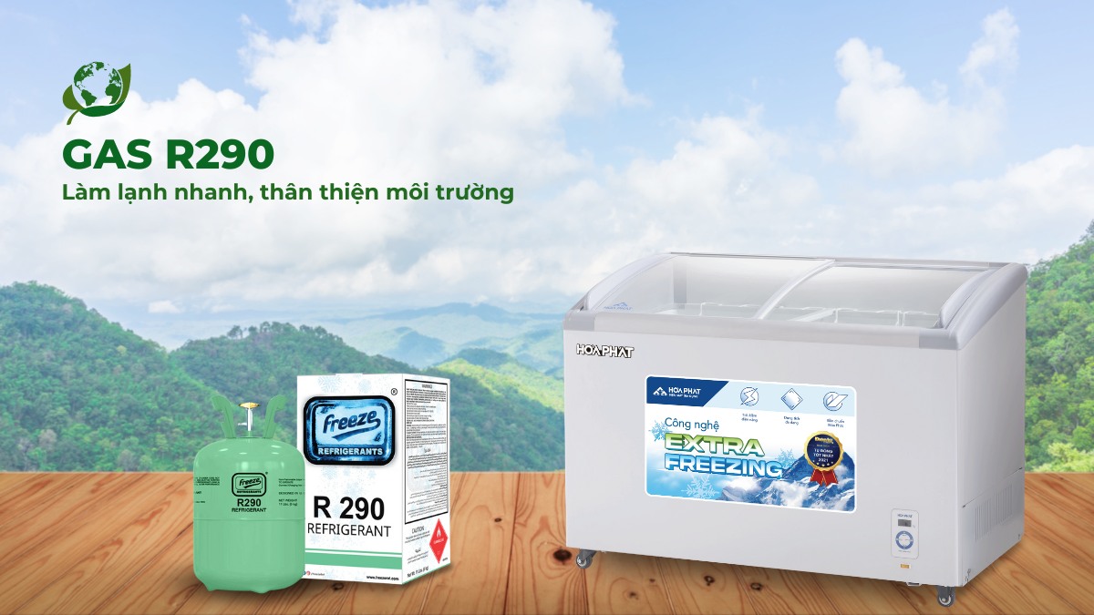 Gas R290 hỗ trợ thiết bị làm lạnh nhanh, không gây ảnh hưởng đến môi trường