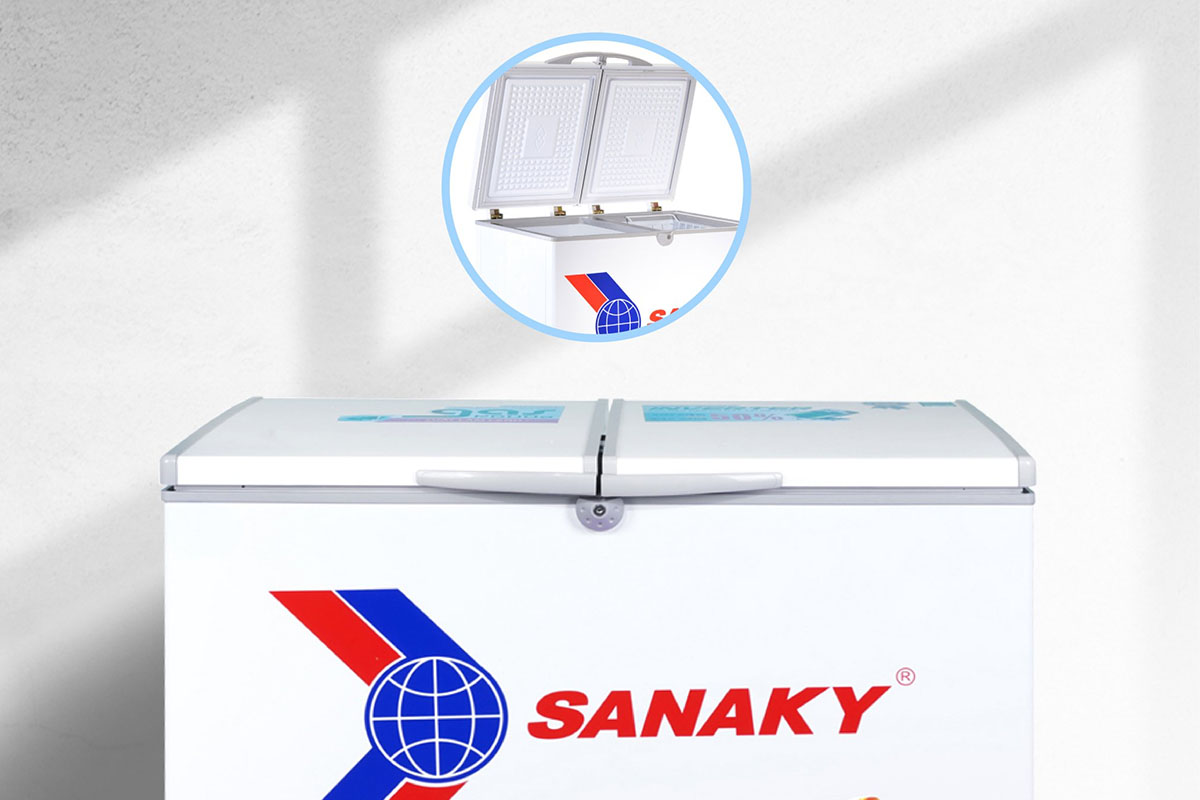 Tủ Đông Sanaky 305 lít VH-4099A1 có 2 nắp dỡ tiện lợi