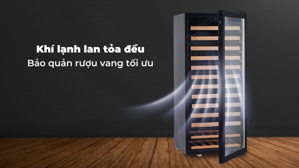 Khí lạnh lan tỏa đều khắp tủ