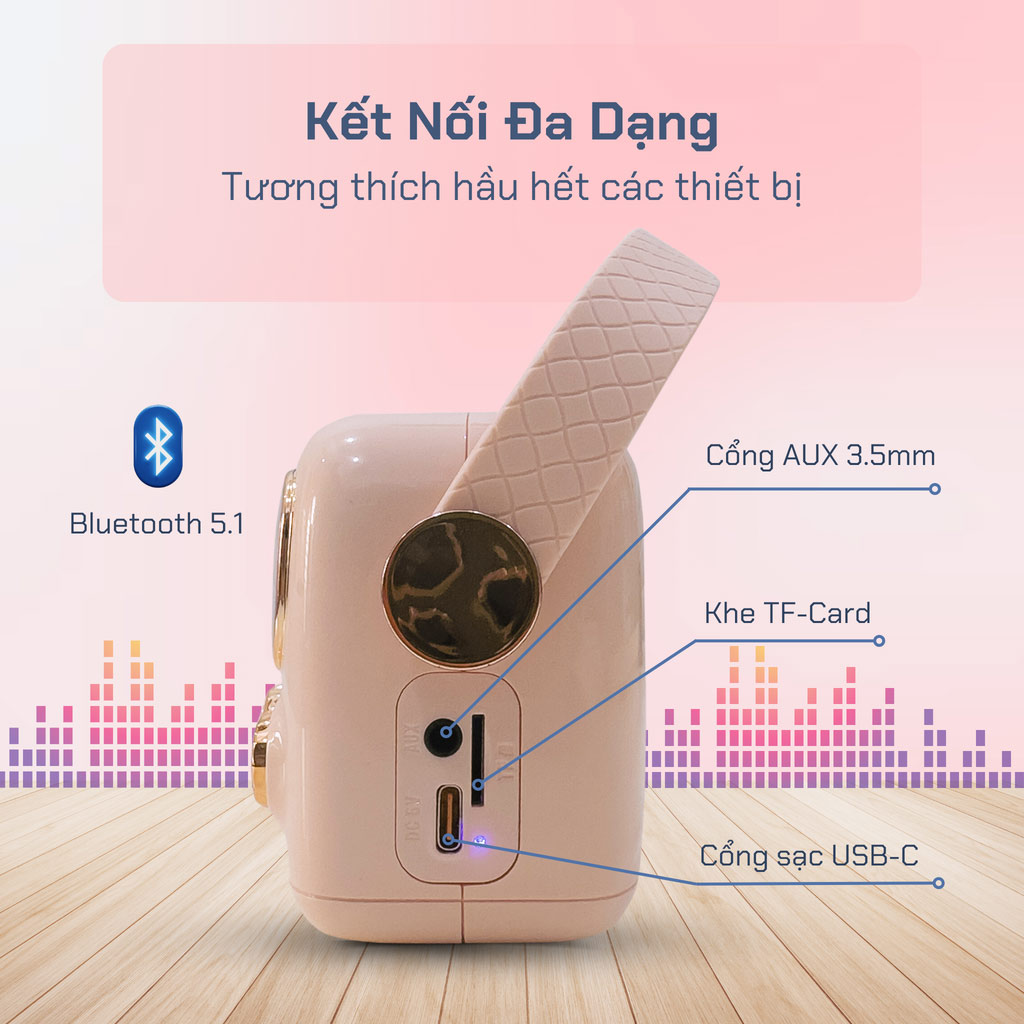 Hỗ trợ phương thức kết nối đa dạng giúp bạn sử dụng loa dễ dàng hơn