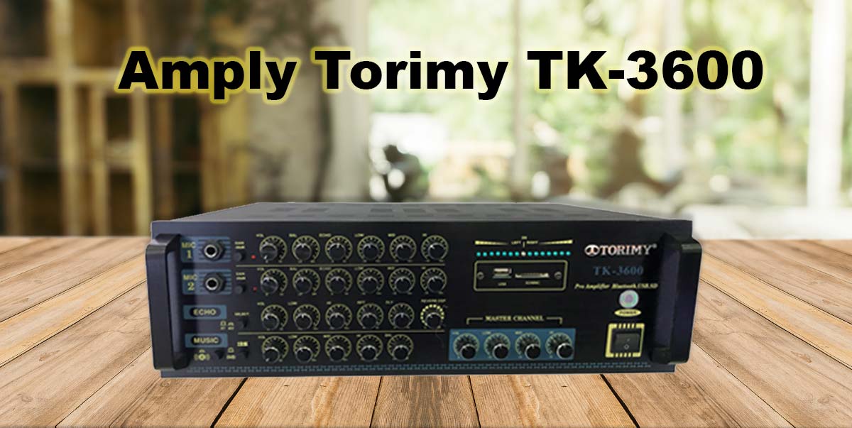 Amply Torimy TK-3600 có kiểu dáng đơn giản phù hợp với mọi cách bài trí