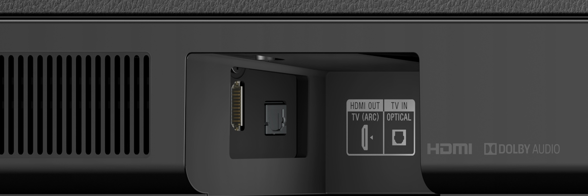 Dễ dàng kết nối loa thanh Sony HT-S350//M SP1 với tivi bằng cổng quang học hoặc HDMI