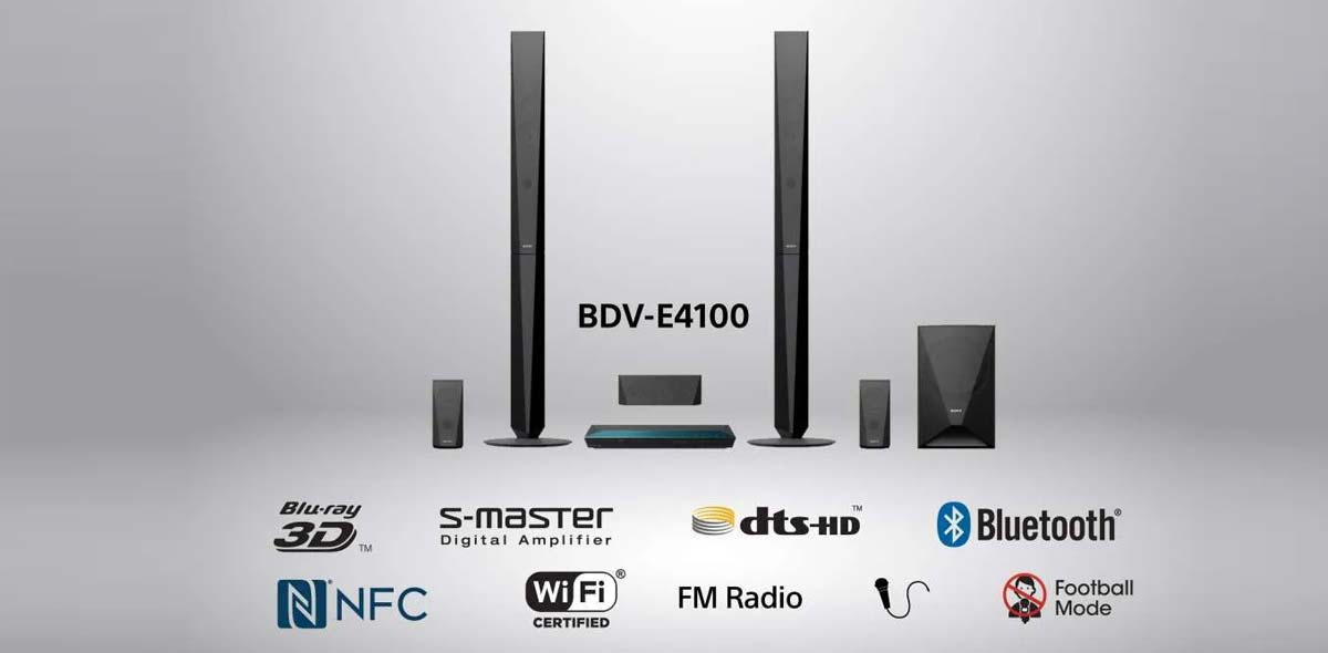 Dàn âm thanh Sony BDV-E4100 hỗ trợ nhiều hình thức kết nối và tính năng