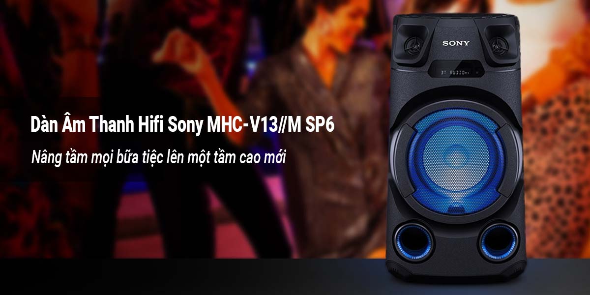 Dàn âm thanh Hifi Sony MHC-V13//M SP6 có kiểu dáng cứng cáp, bền bỉ