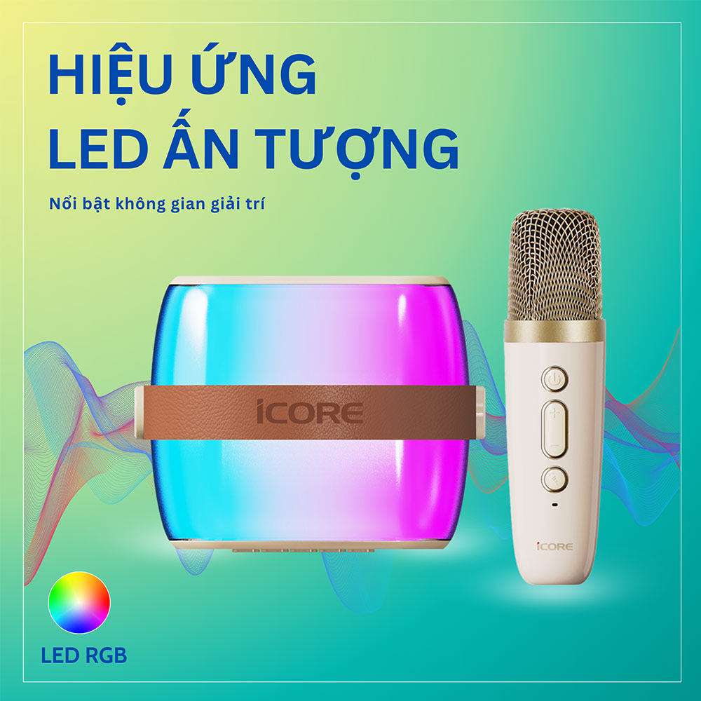 Đèn LED trên loa iCore ISM59