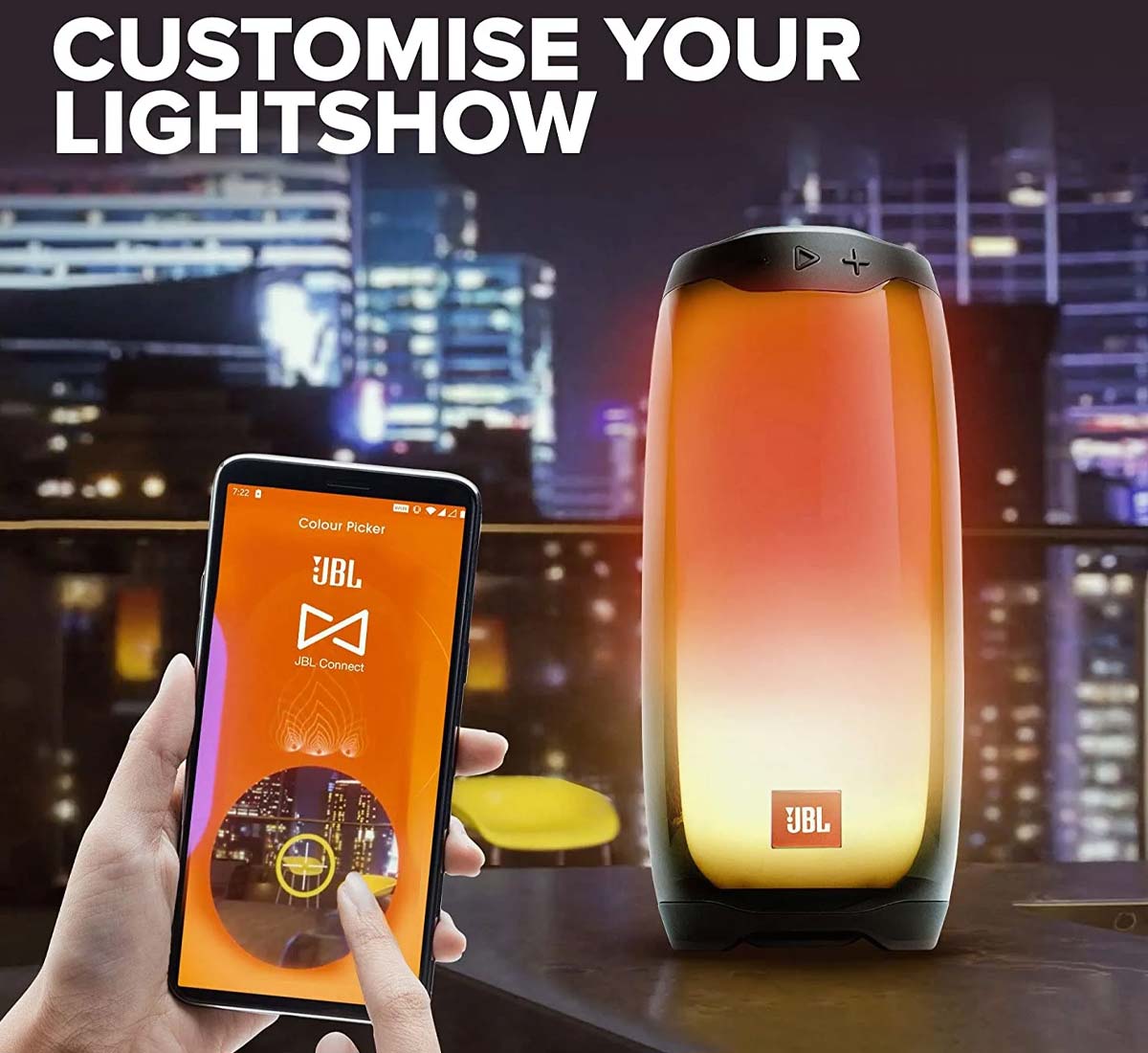 Ứng dụng JBL Connect cho phép bạn điều khiển hiệu ứng đèn LED