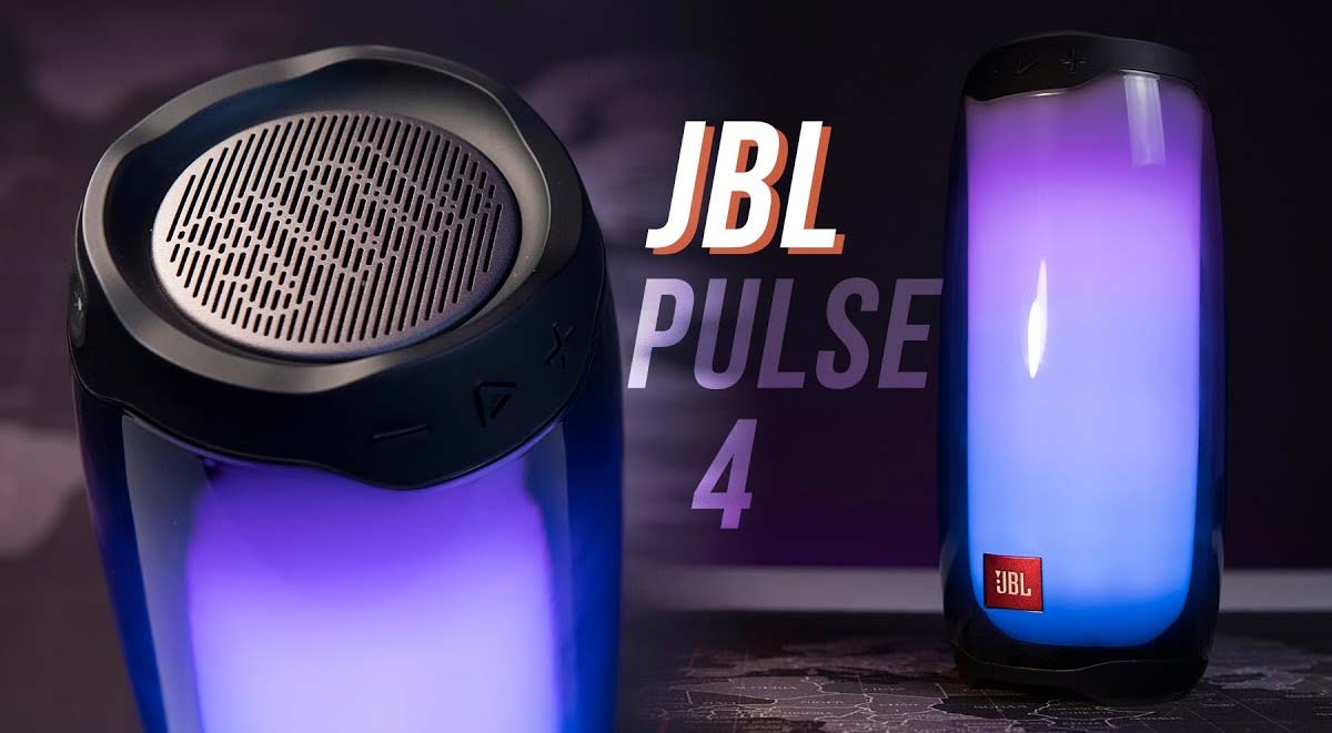 Loa JBL Pulse 4 có vẻ ngoài hiện đại và cứng cáp với dải đèn LED đẹp mắt