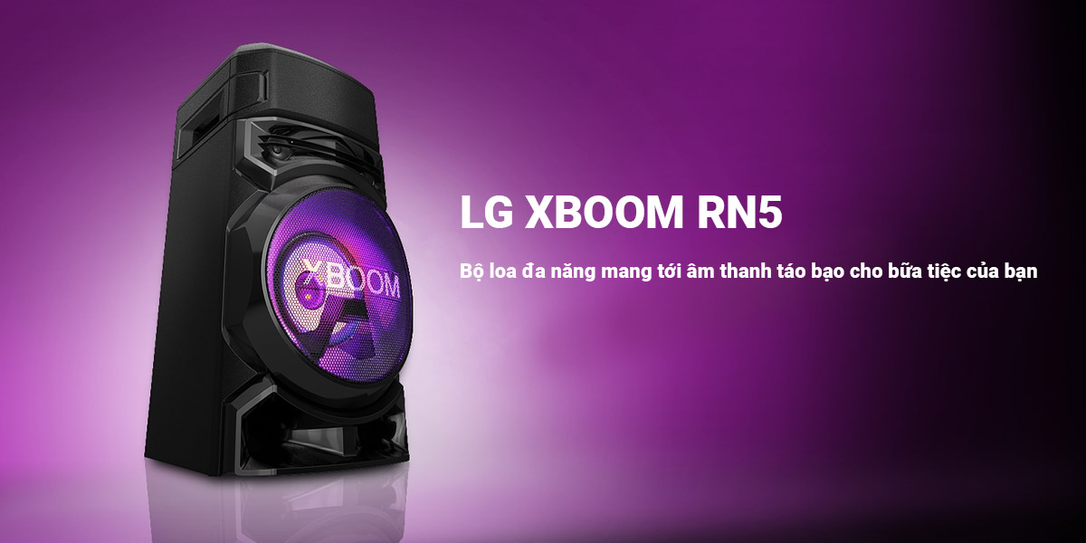 Loa bluetooth LG Xboom RN5 có thiết kế chắc chắn và bền bỉ