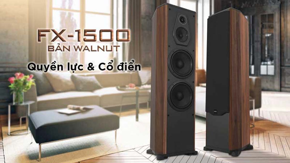 Loa Paramax Platinum FX-1500 phiên bản Walnut cổ điển đẹp mắt, sang trọng