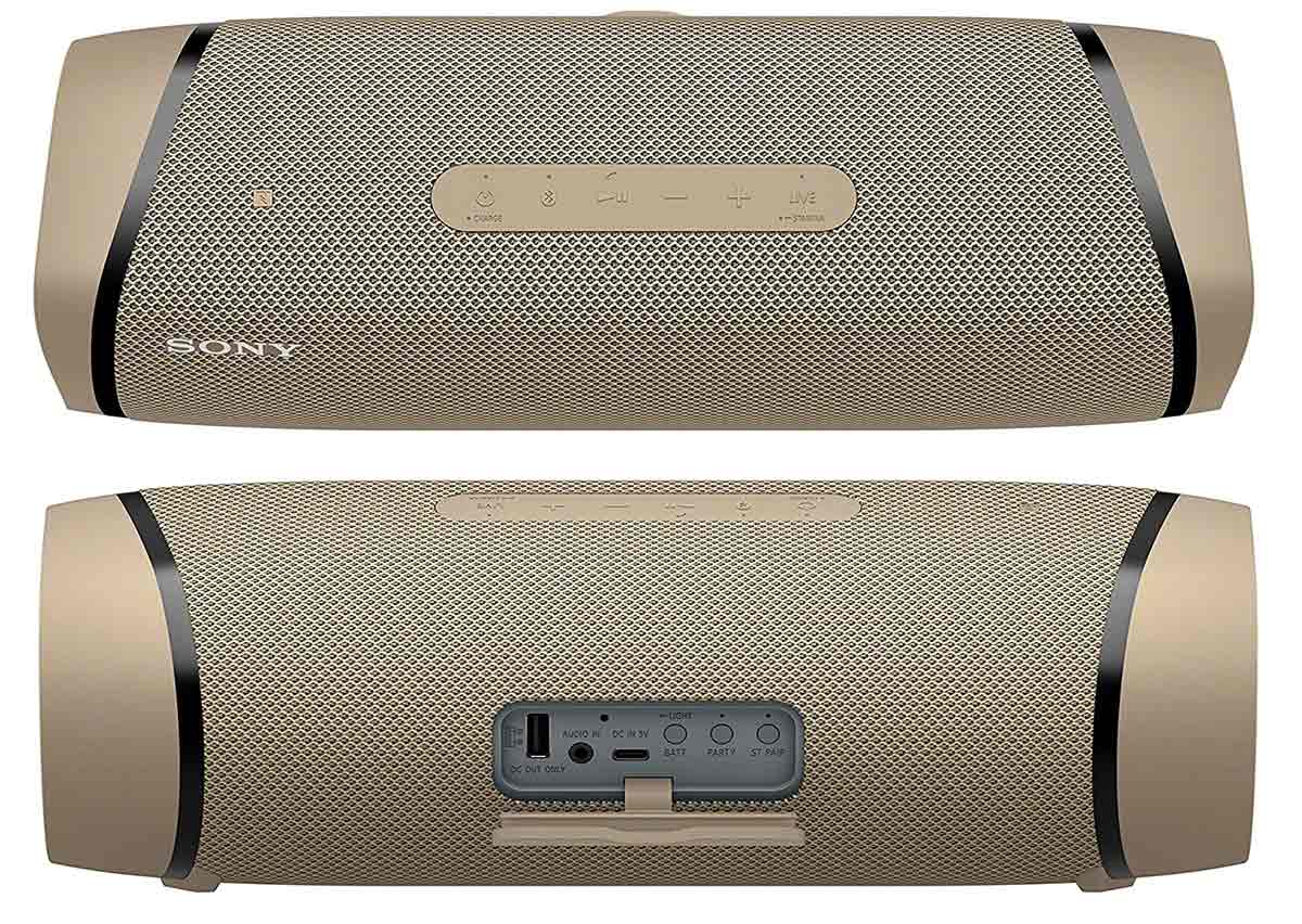 Các nút chức năng và cổng kết nối trên loa Sony SRS-XB43