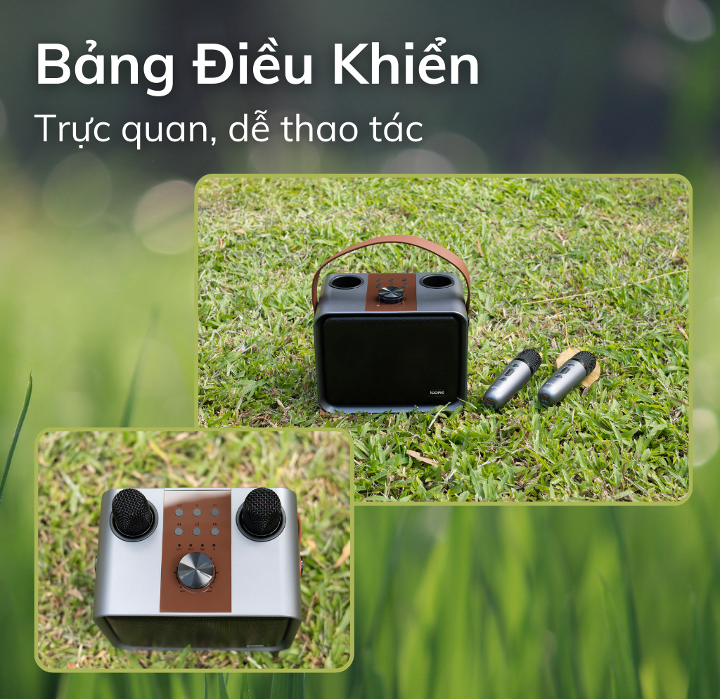 Hệ thống nút chức năng được tích hợp mở mặt trên của loa