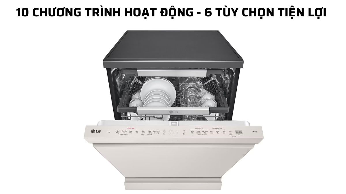 10 chương trình hoạt động và 6 tùy chọn tiện lợi 