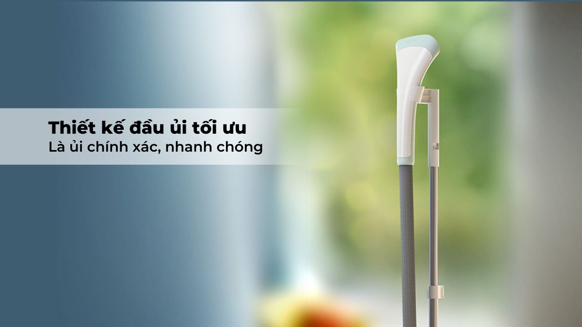 Thiết kế đầu ủi tối ưu giúp việc ủi đồ diễn ra nhanh chóng, chính xác