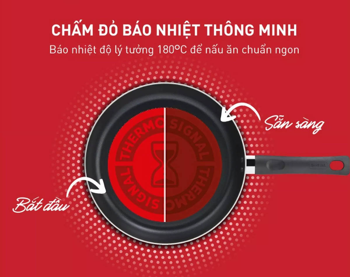 Công nghệ Thermo-Signal™ cho biết nhiệt độ hoàn hảo để bắt đầu nấu ăn