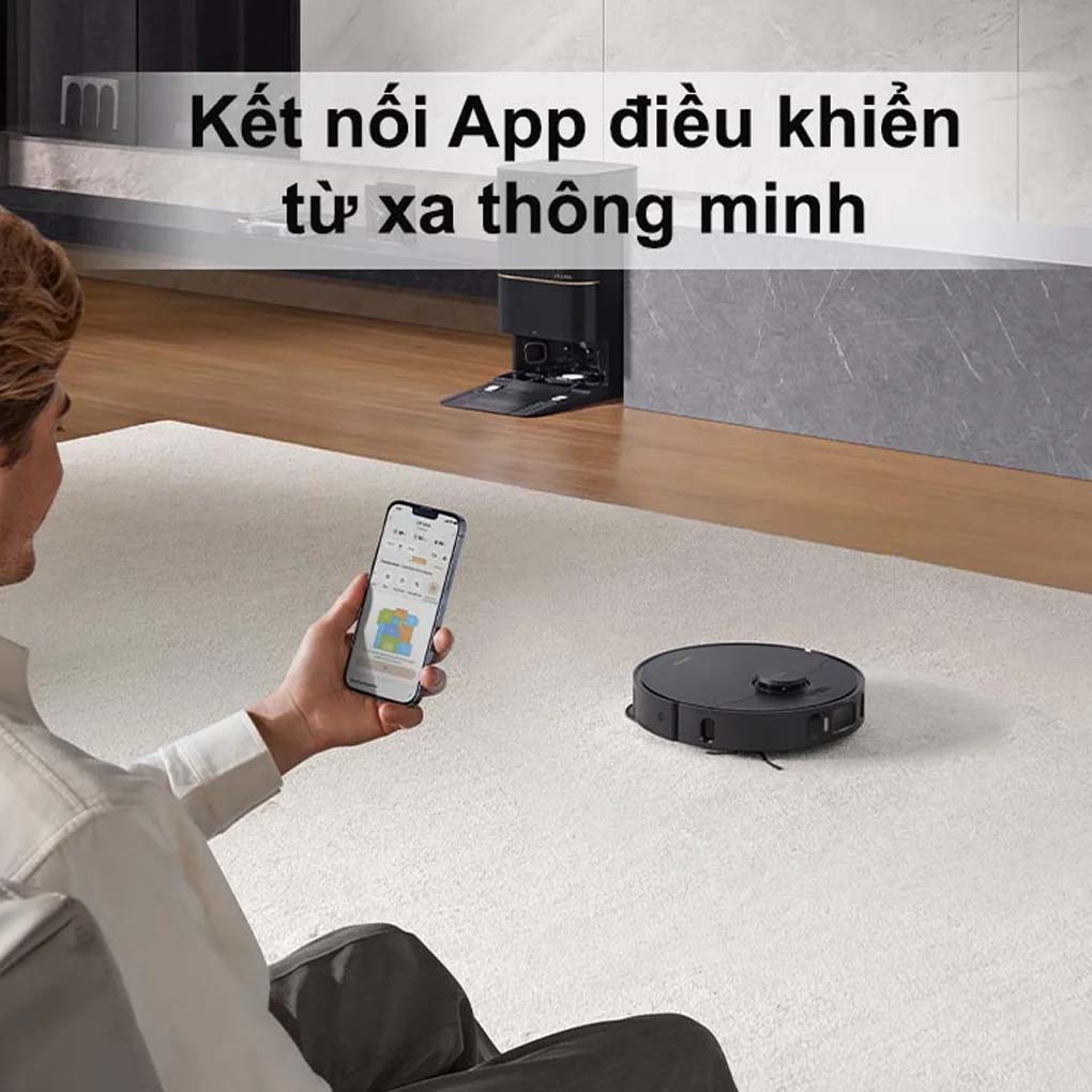 Điều khiển Robot hút bụi lau nhà Dreame X30 Ultra thông qua kết nối app 