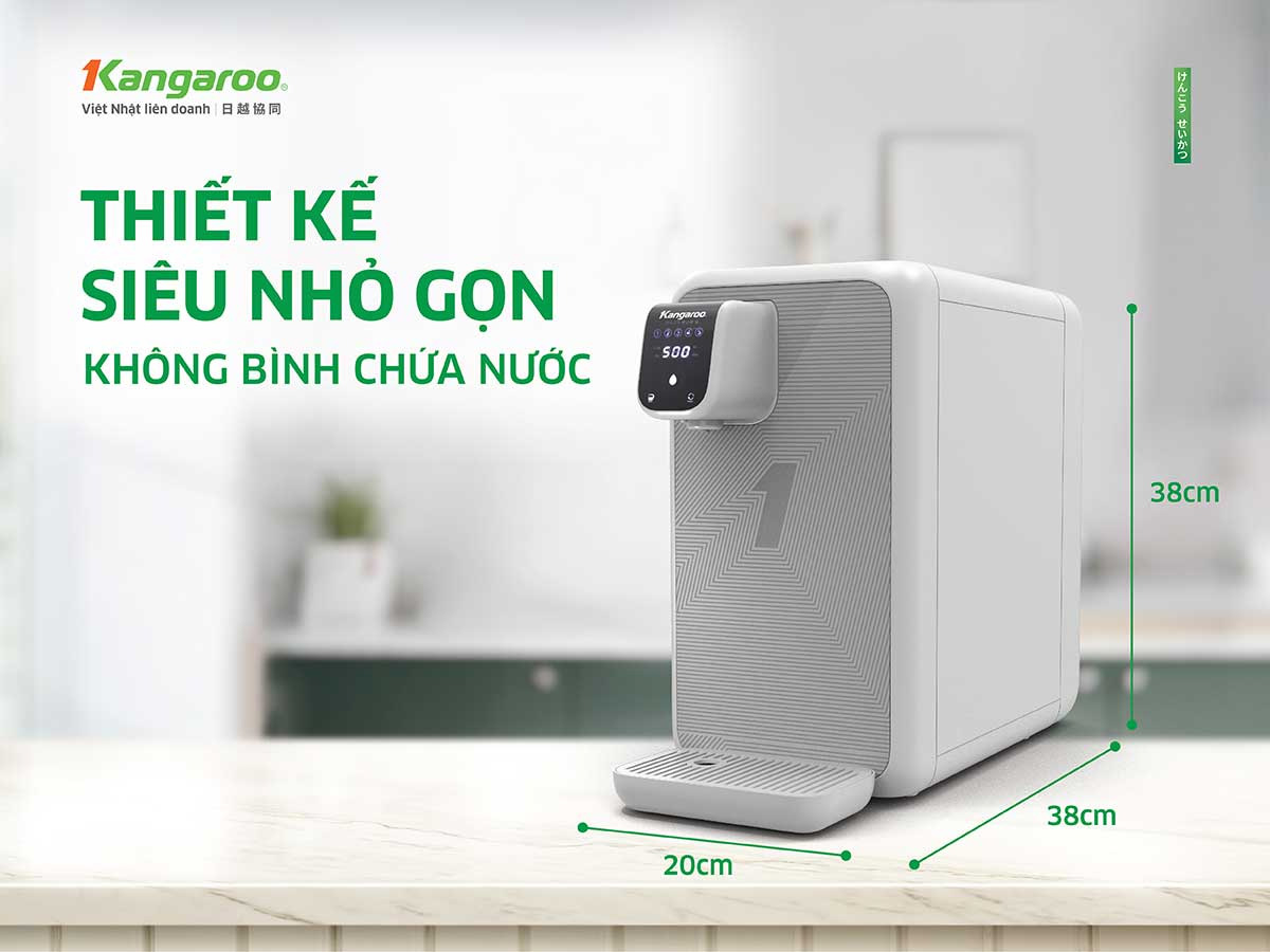 Kangaroo KG400HD có thiết kế siêu gọn không bình chứa